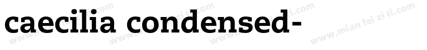 caecilia condensed字体转换